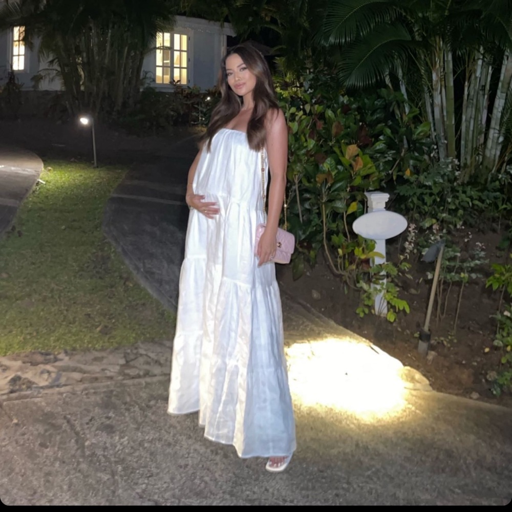White flowy dress